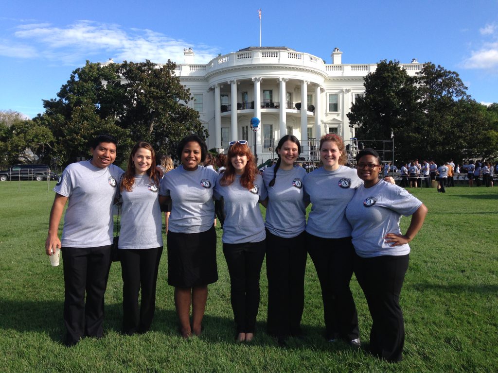 Group of Literacy Lab tutors on the White House lawn in Washington, DC